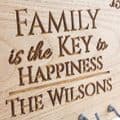 Personalised Oak Family Key Holder